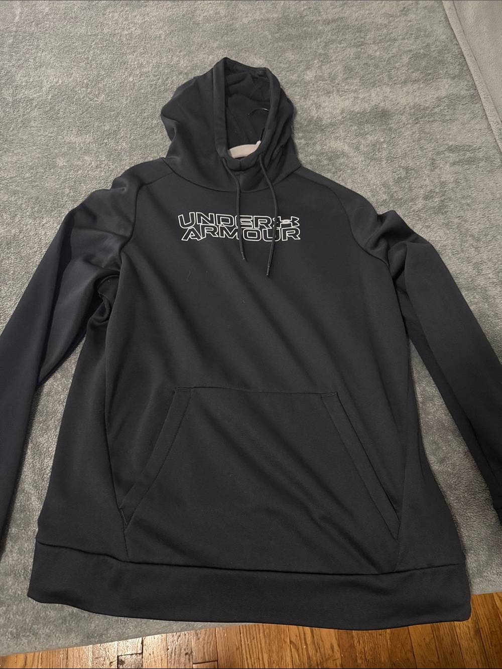 Under Armour Black Hoodie with White Logo